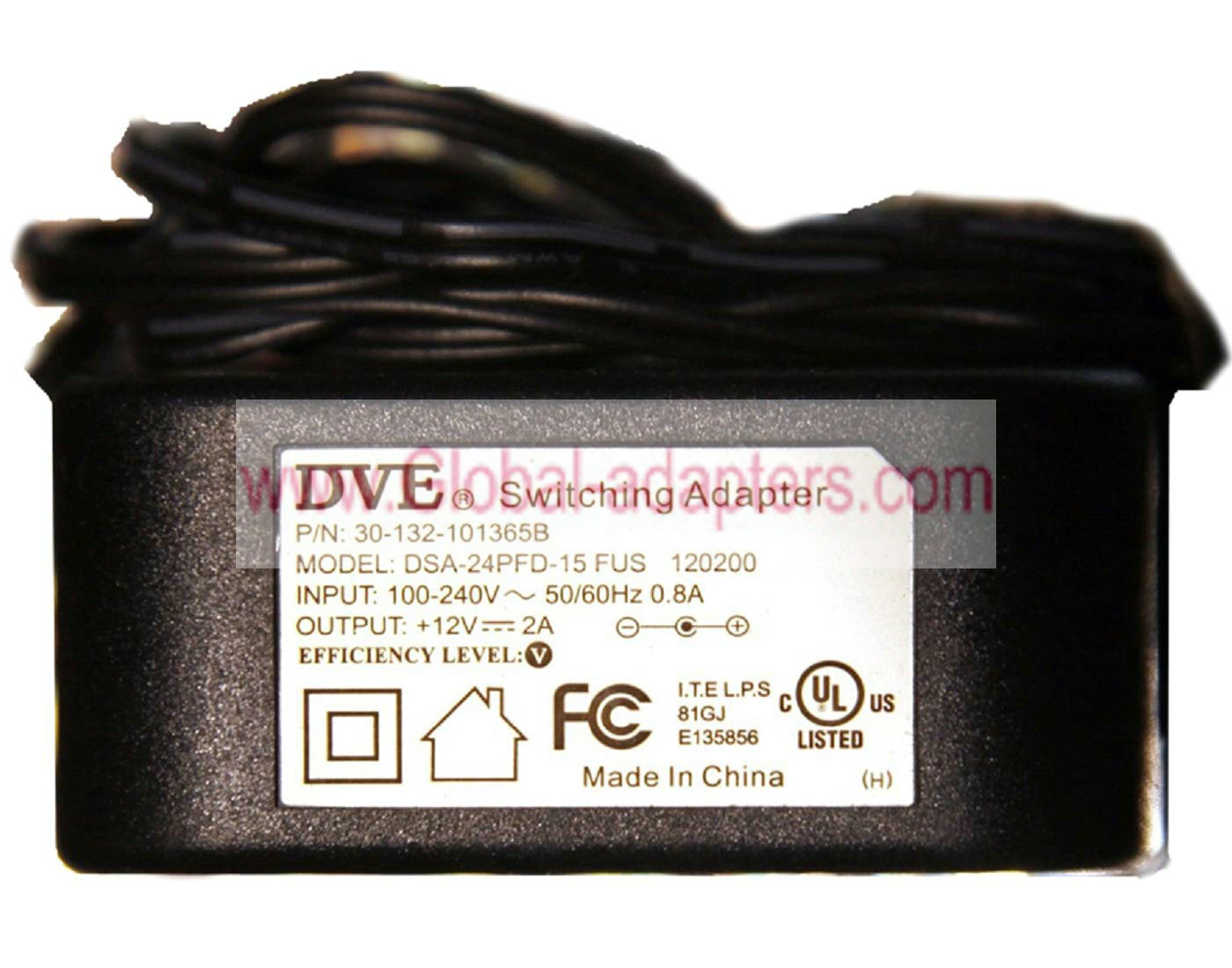 Brand New DVE 12V 2A DSA-24PFD-15 FUS 120200 AC adapter 30-132-101365B power supply 5.5*2.1mm
